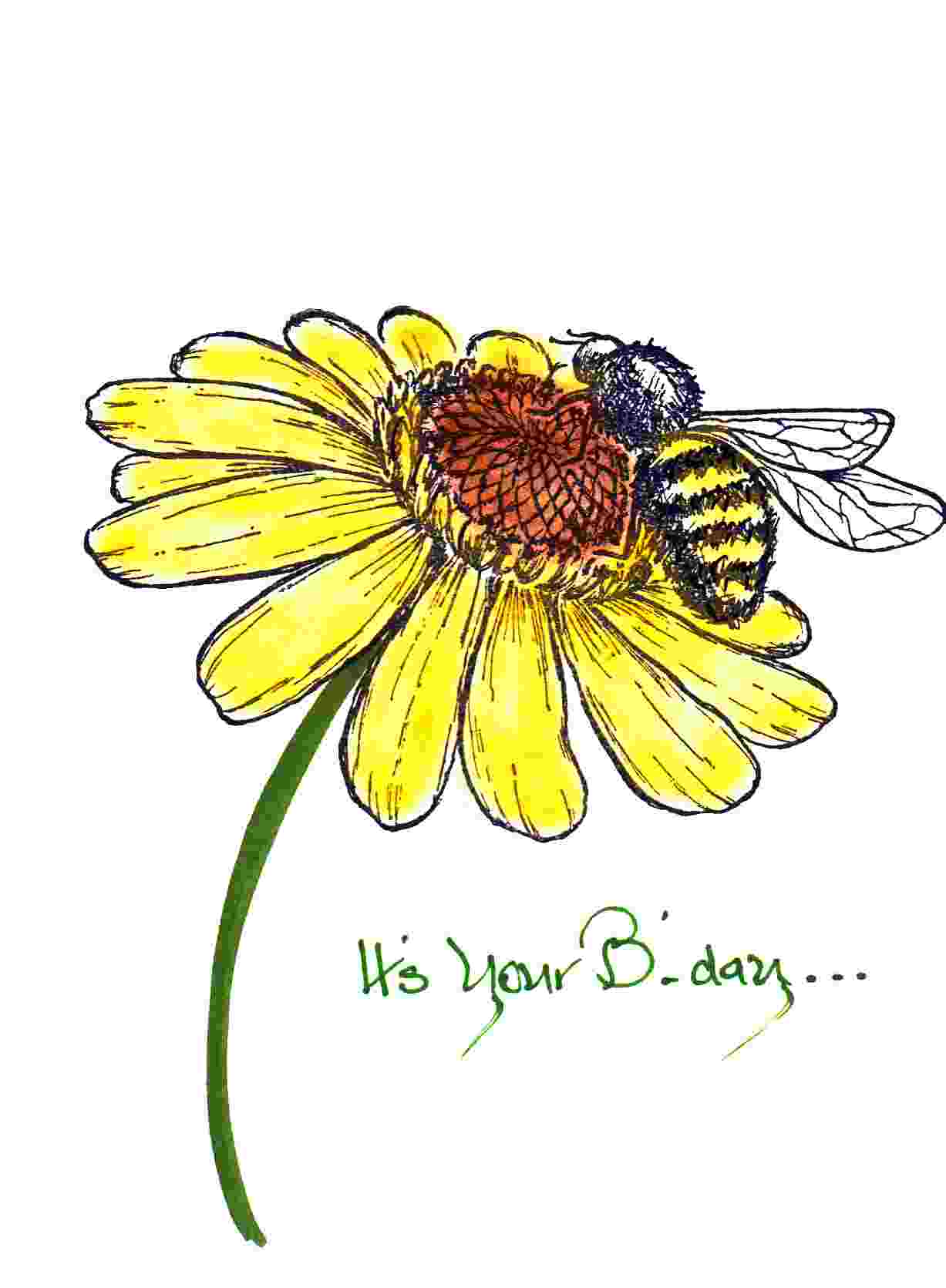 Sunflower B'day Card
