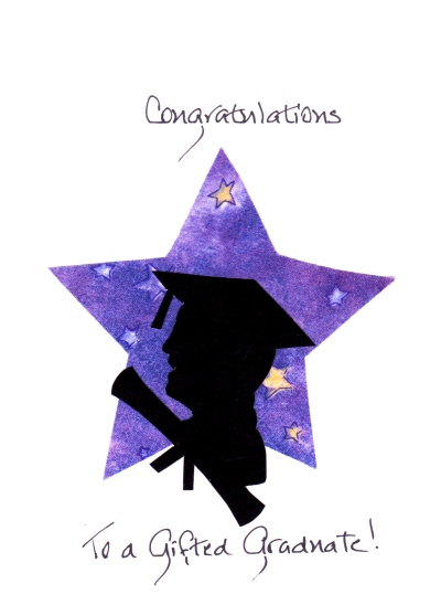 Graduation Male Silhouette on Star