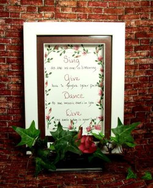 Hand painted Roses All Occasion Framed Keepsake