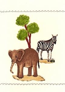 Elephant and Zebra