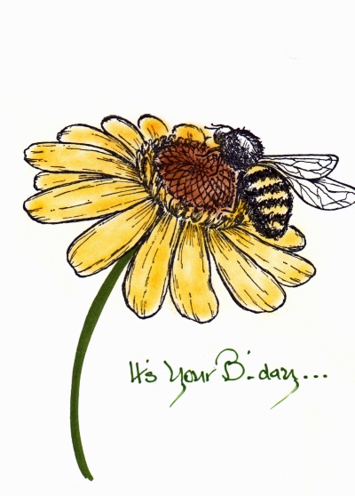 Sunflower B'day Card